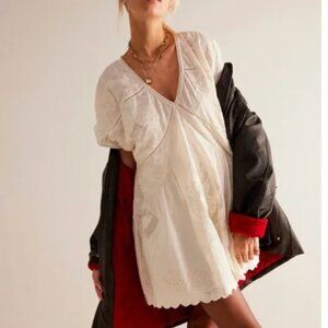 Free People Daylight Mini Dress, Creamy White, XS